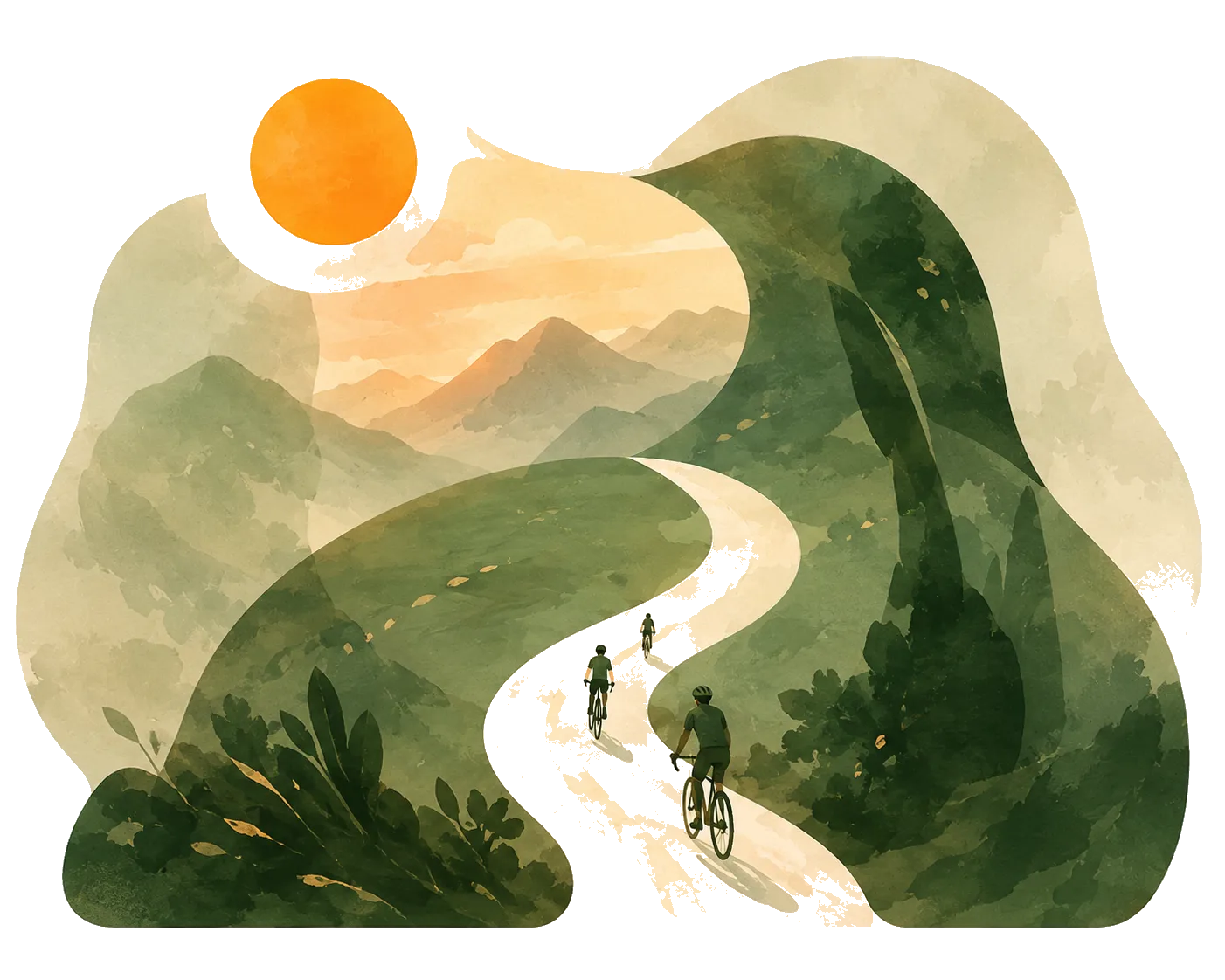 An illustration of a mountain peak.